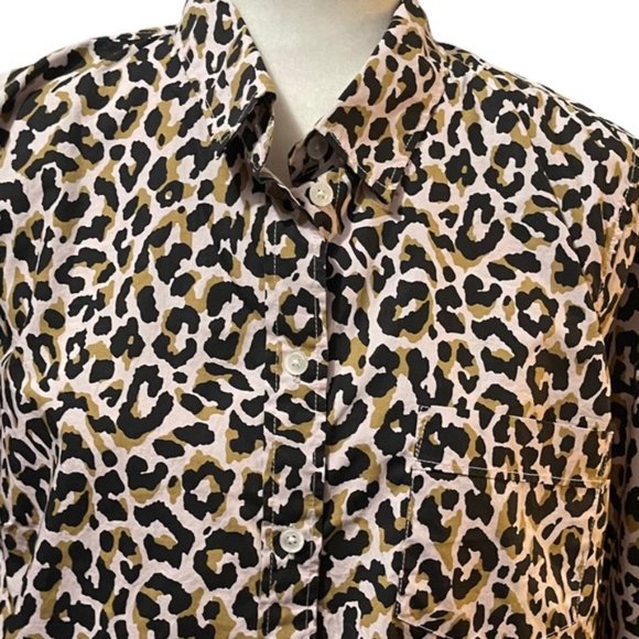 J. Crew Factory Animal Print Button Down - Picture 3 of 8